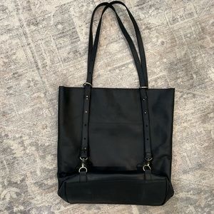 Black convertible backpack tote